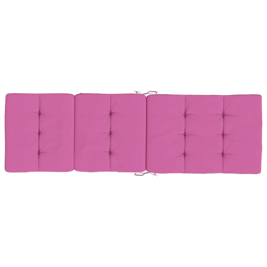Coussins de chaise longue lot de 2 rose tissu oxford - 5