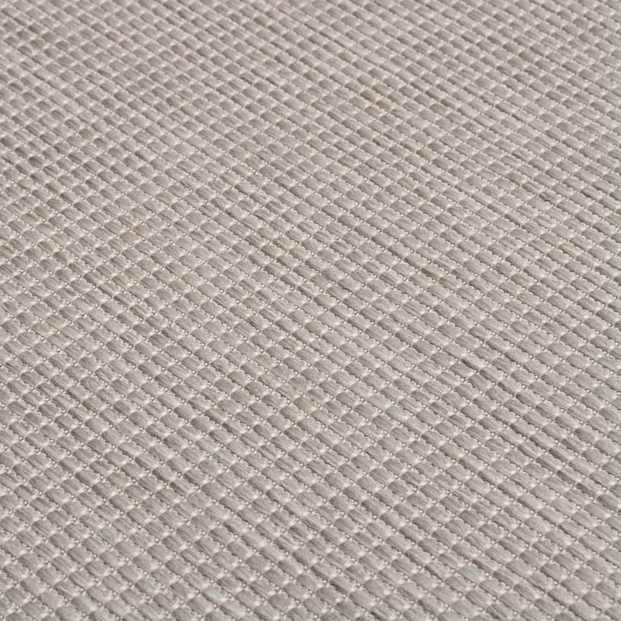 Tapis à tissage plat d'extérieur 100x200 cm gris clair - 5