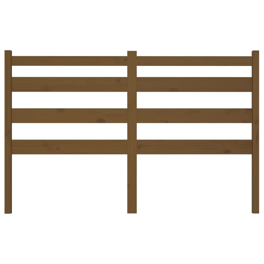 Tête de lit Marron miel 206x4x100 cm Bois massif de pin - 4