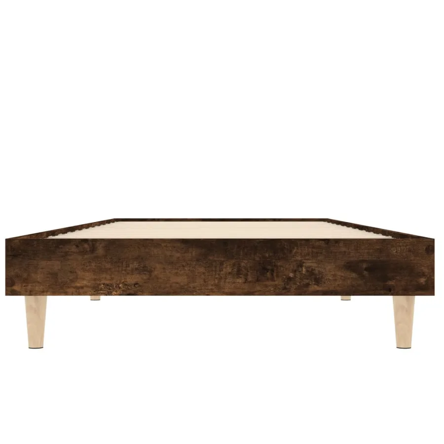 Cadre de lit chêne fumé 75x190 cm bois d'ingénierie - 6