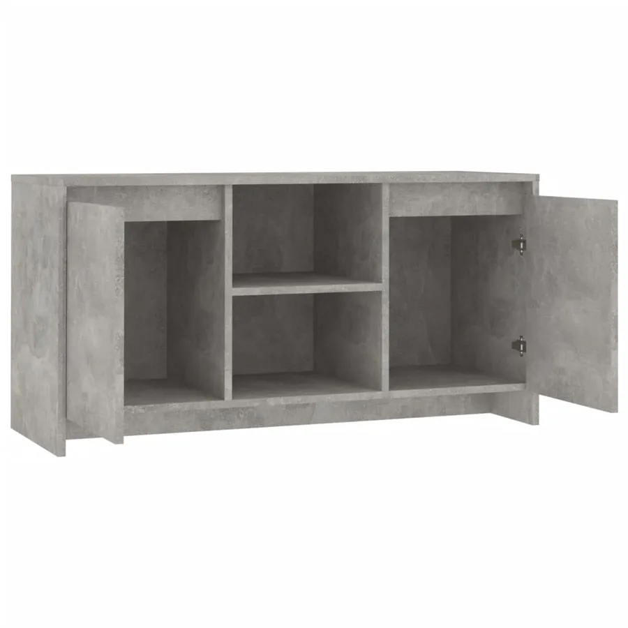 Meuble TV Gris béton 102x37,5x52,5 cm Bois d'ingénierie - 5