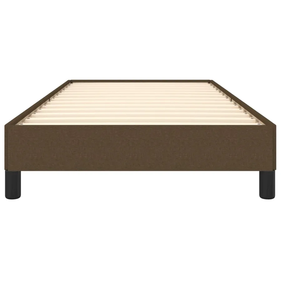 Cadre de lit sans matelas marron foncé 80x200 cm tissu - 5