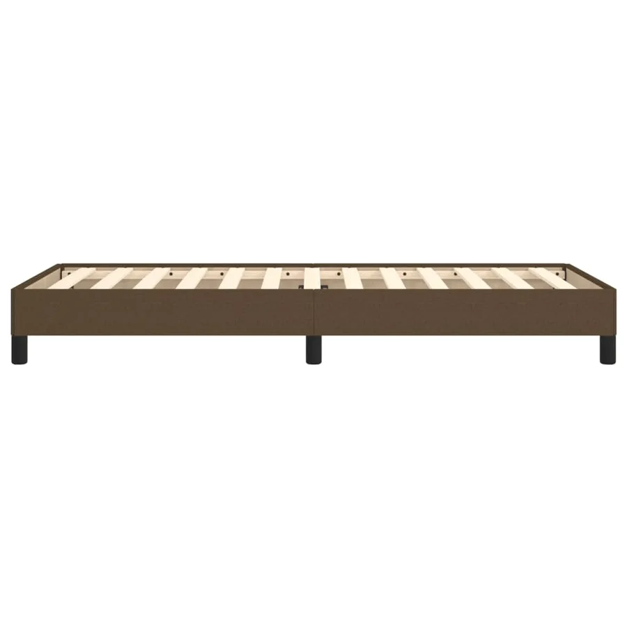 Cadre de lit sans matelas marron foncé 80x200 cm tissu - 6
