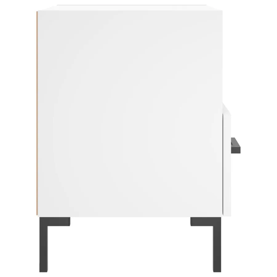 Tables de chevet 2 pcs blanc 40x35x47,5 cm bois d’ingénierie - 8