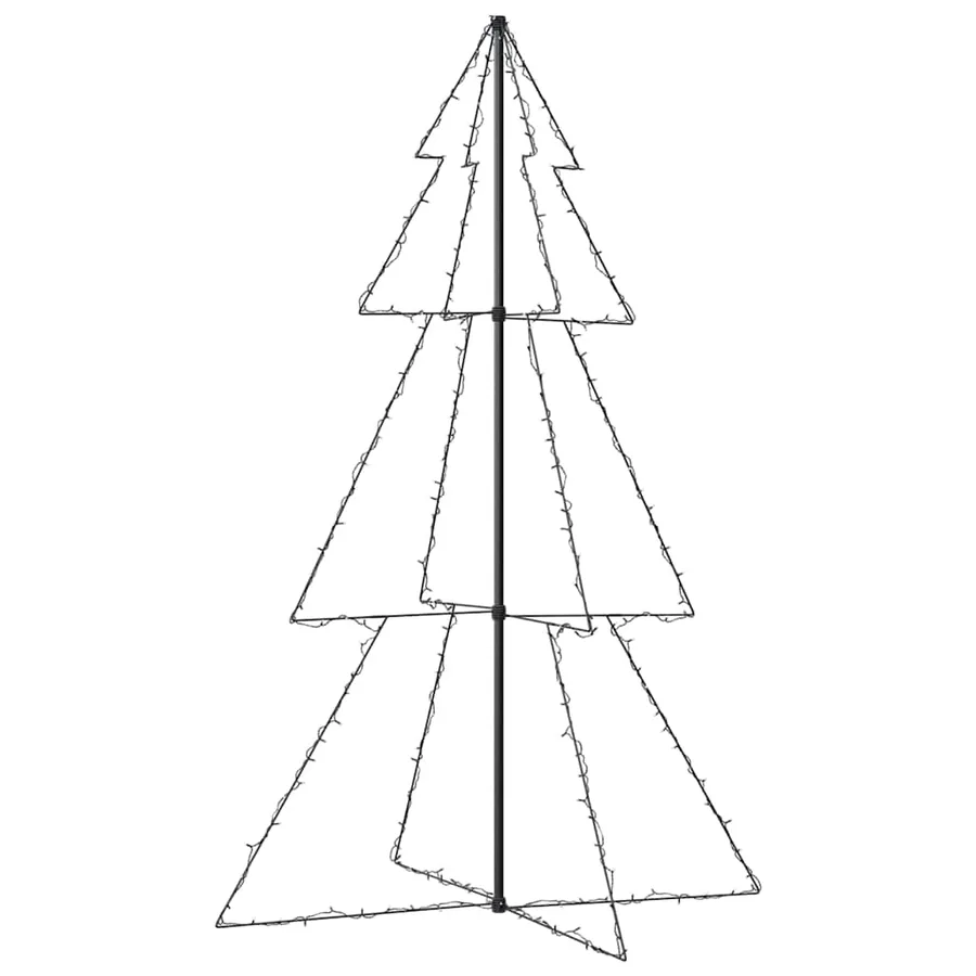 Arbre de Noël cône 240 LED d'intérieur/d'extérieur 118x180 cm - 5