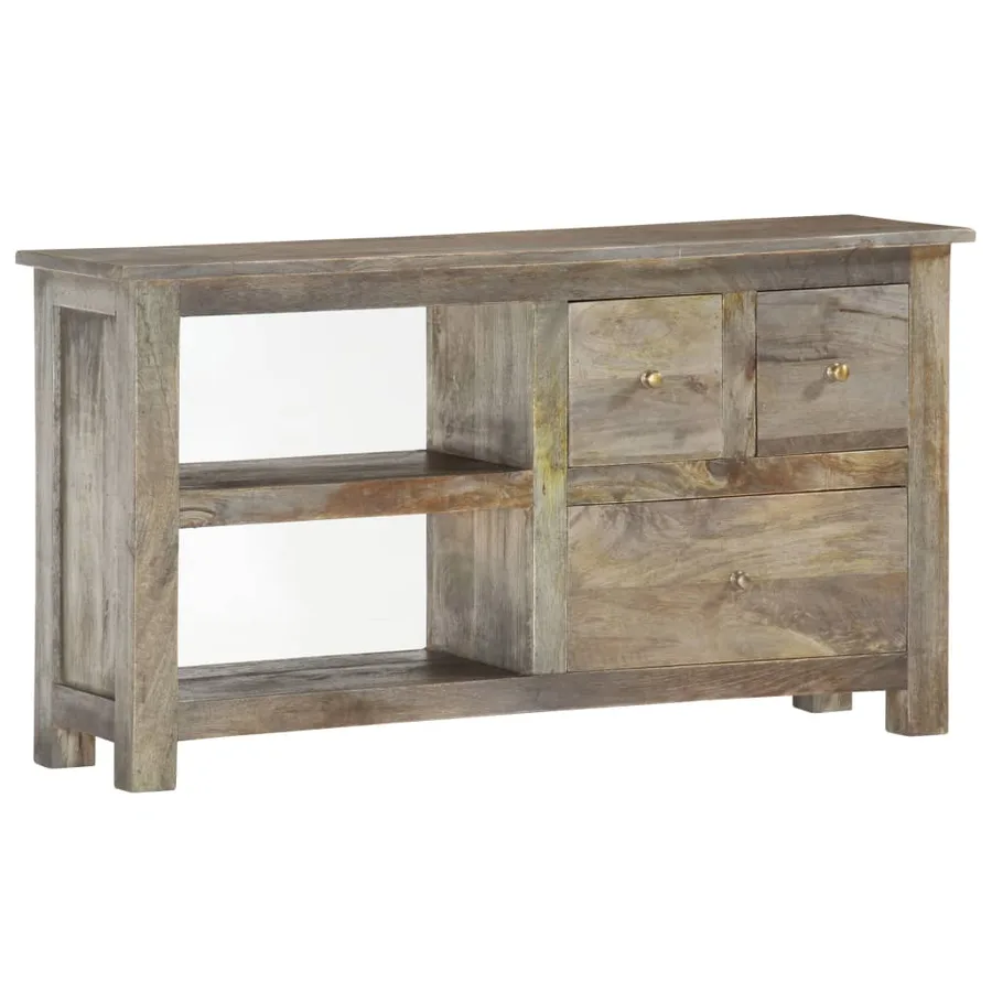 Meuble TV 100x30x55 cm Bois de manguier massif - 10