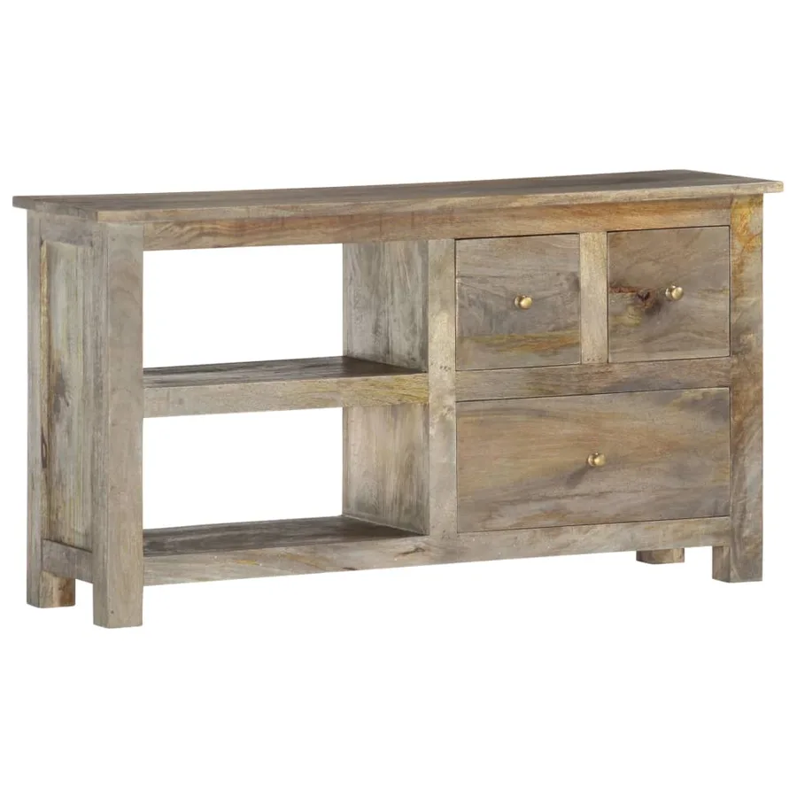 Meuble TV 100x30x55 cm Bois de manguier massif - 11