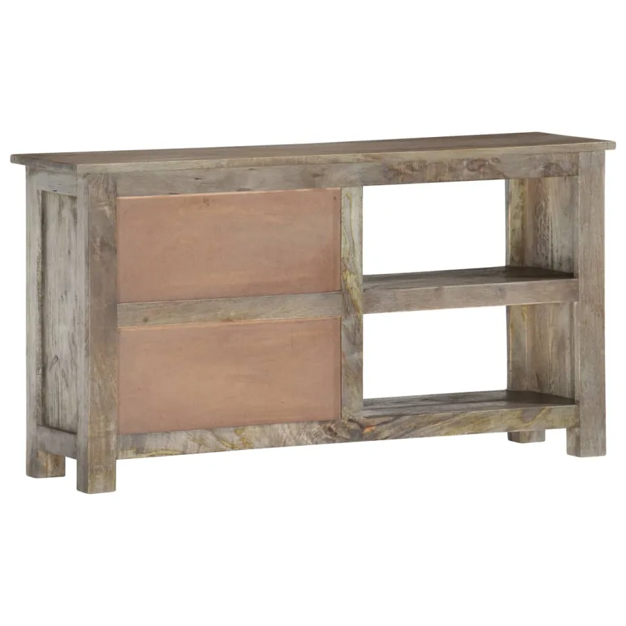 Meuble TV 100x30x55 cm Bois de manguier massif - 4