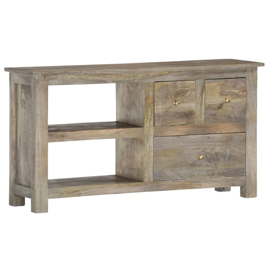 Meuble TV 100x30x55 cm Bois de manguier massif - 8
