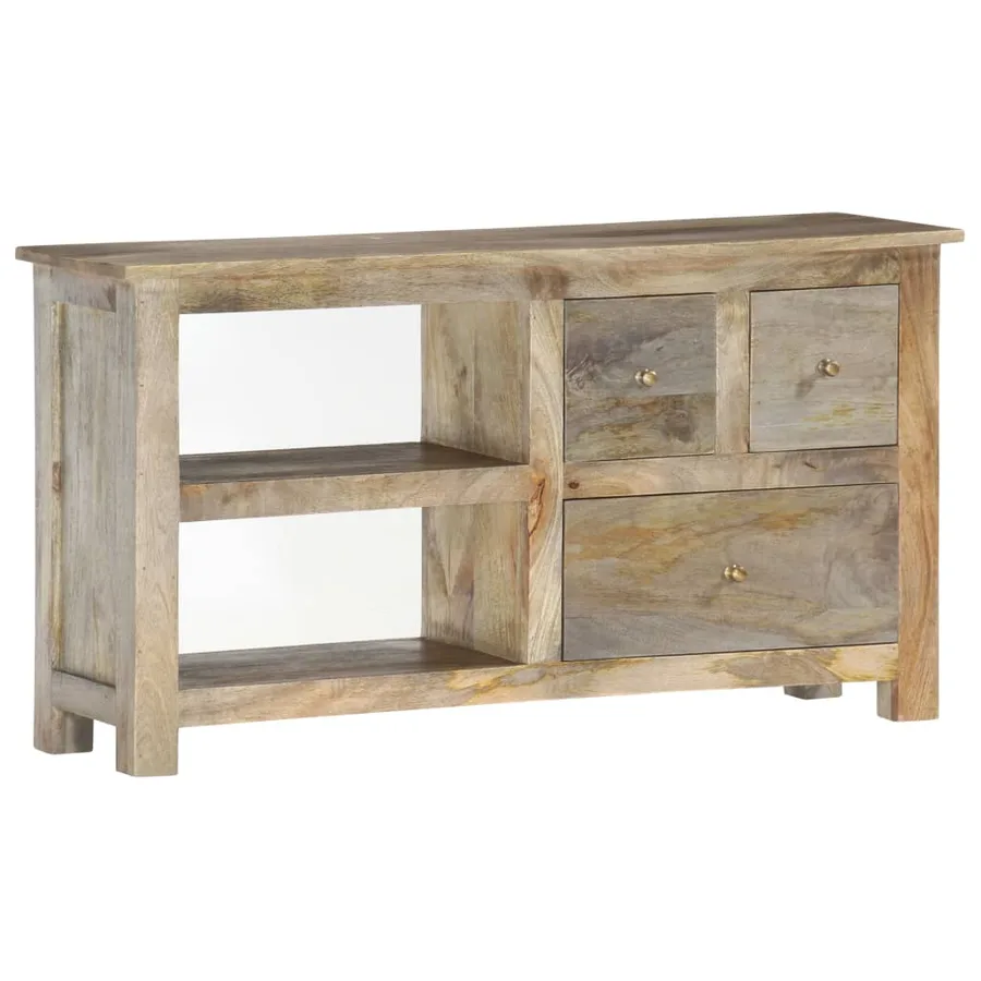 Meuble TV 100x30x55 cm Bois de manguier massif - 9
