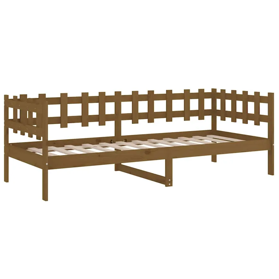 Lit de jour sans matelas marron miel 80x200 cm bois pin massif - 7