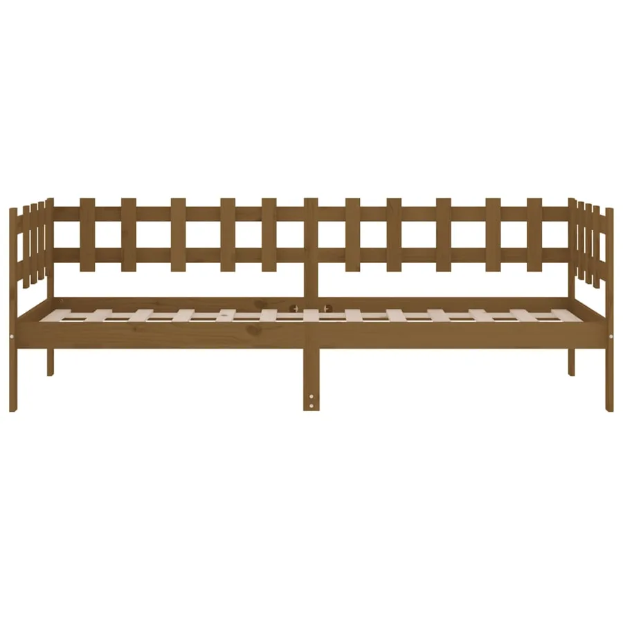 Lit de jour sans matelas marron miel 80x200 cm bois pin massif - 8
