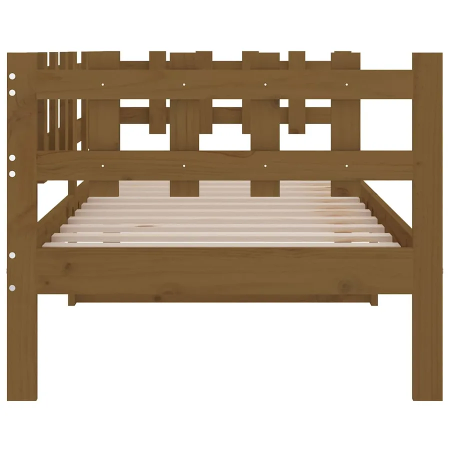Lit de jour sans matelas marron miel 80x200 cm bois pin massif - 9