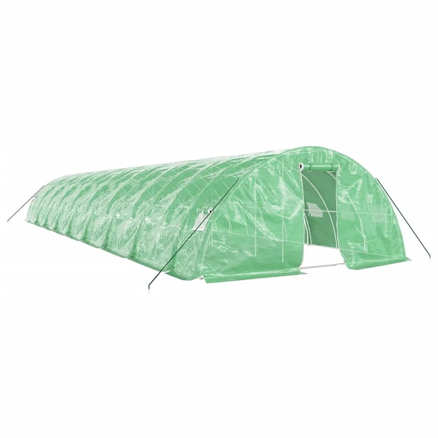 Serre avec cadre en acier vert 90 m² 18x5x2,3 m - 2