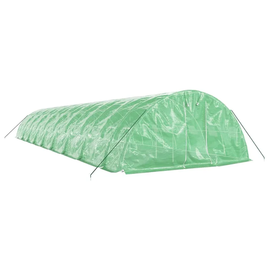 Serre avec cadre en acier vert 90 m² 18x5x2,3 m - 3
