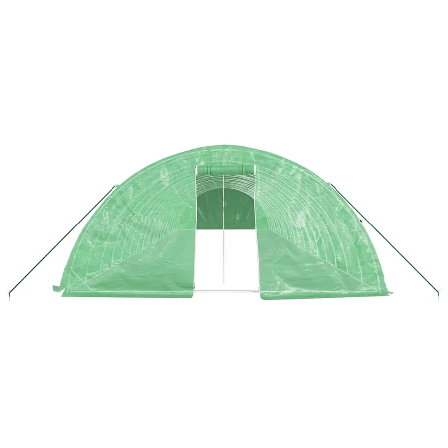 Serre avec cadre en acier vert 90 m² 18x5x2,3 m - 4