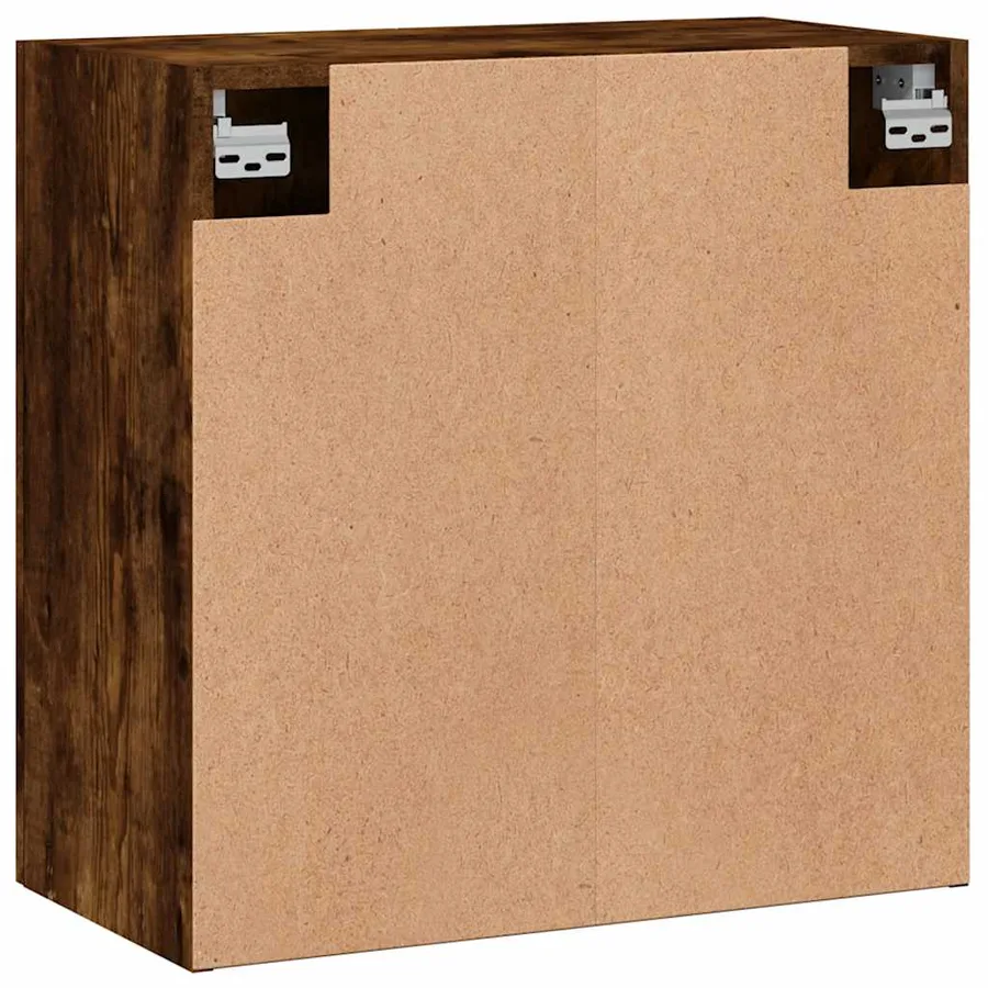 Armoire murale chêne fumé 60x31x60 cm bois d'ingénierie - 8