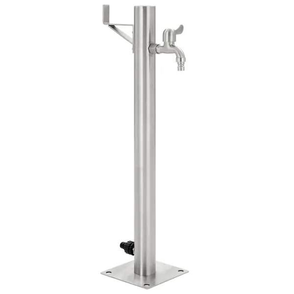 Colonne à eau de jardin ronde Acier inoxydable 65 cm