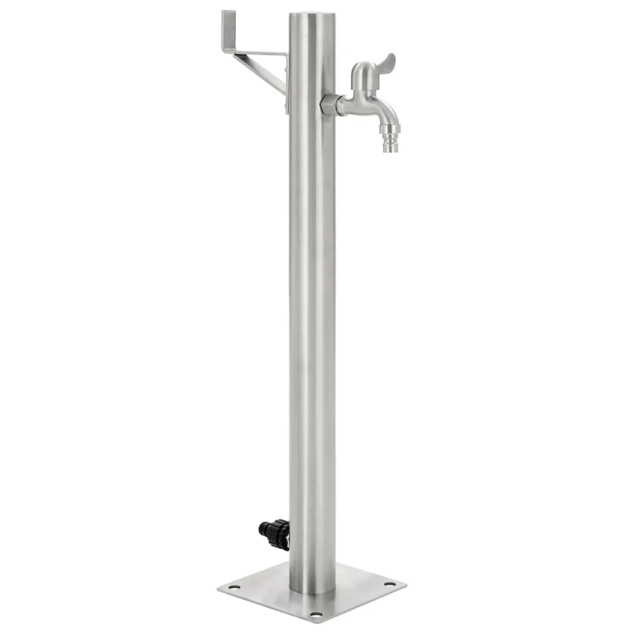 Colonne à eau de jardin ronde Acier inoxydable 65 cm