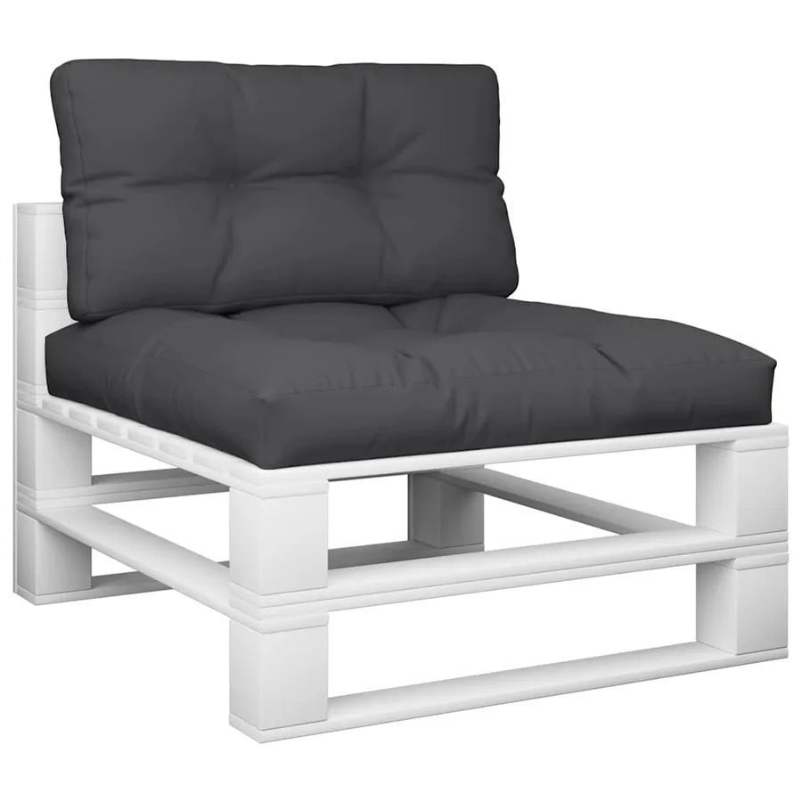 Coussins de palette lot de 2 noir tissu - 3
