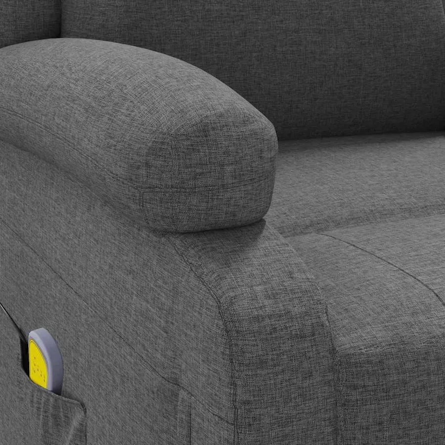 Fauteuil de massage Gris foncé Tissu - 8