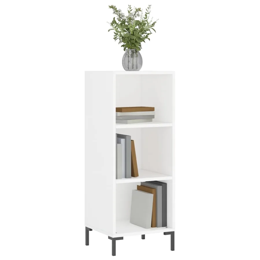 Buffet blanc 34,5x32,5x90 cm bois d'ingénierie - 3