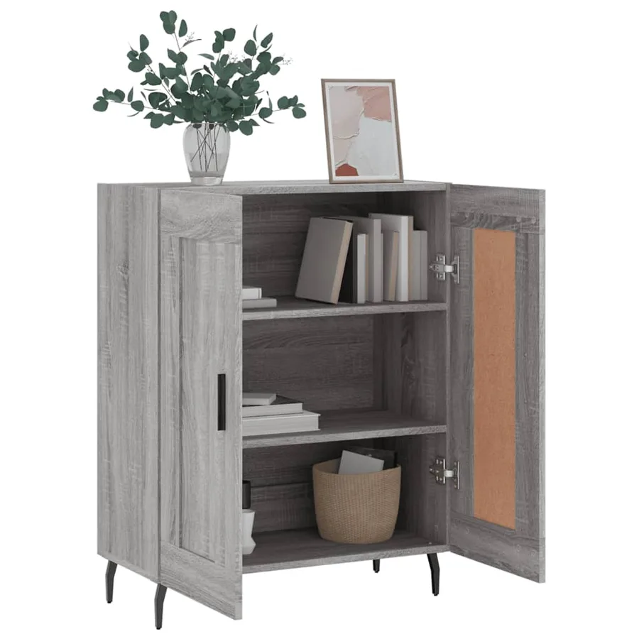 Buffet sonoma gris 69,5x34x90 cm bois d'ingénierie - 4
