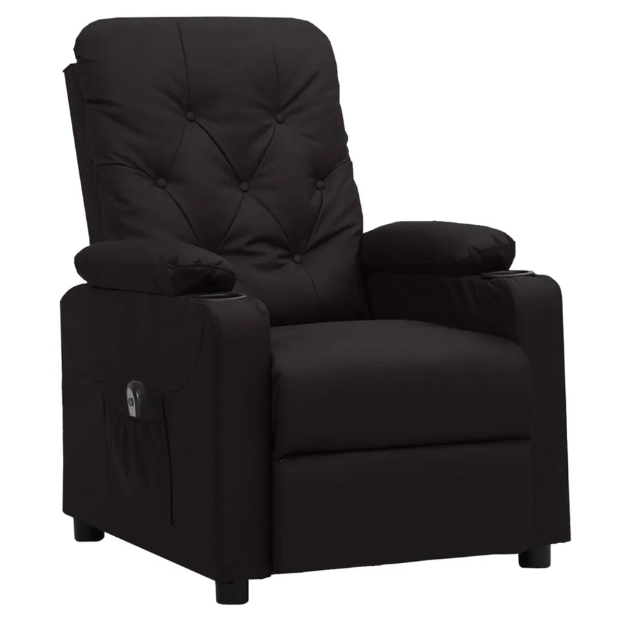 Fauteuil inclinable électrique Noir Similicuir - 2