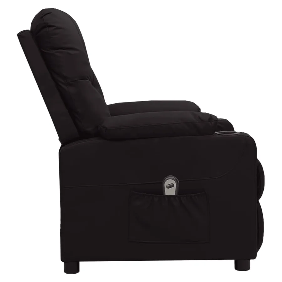 Fauteuil inclinable électrique Noir Similicuir - 4