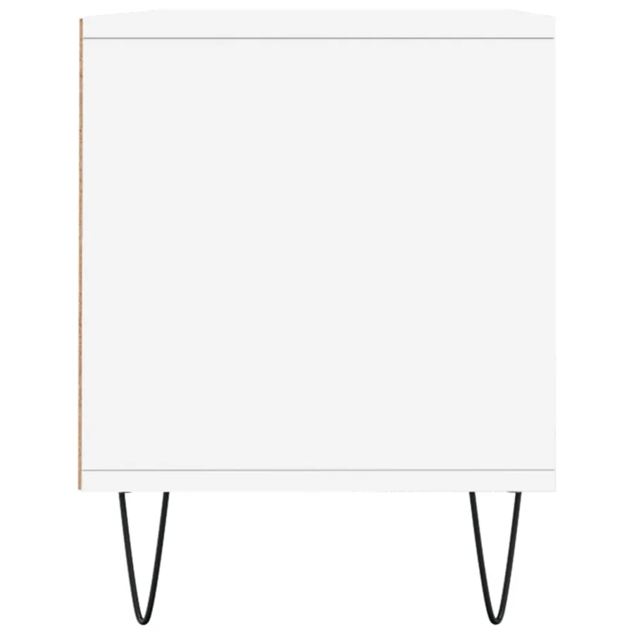 Meuble TV blanc 100x34,5x44,5 cm bois d'ingénierie - 7