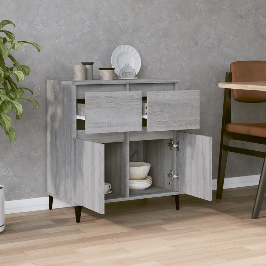 Buffet Sonoma gris 60x35x70 cm Bois d'ingénierie - 3