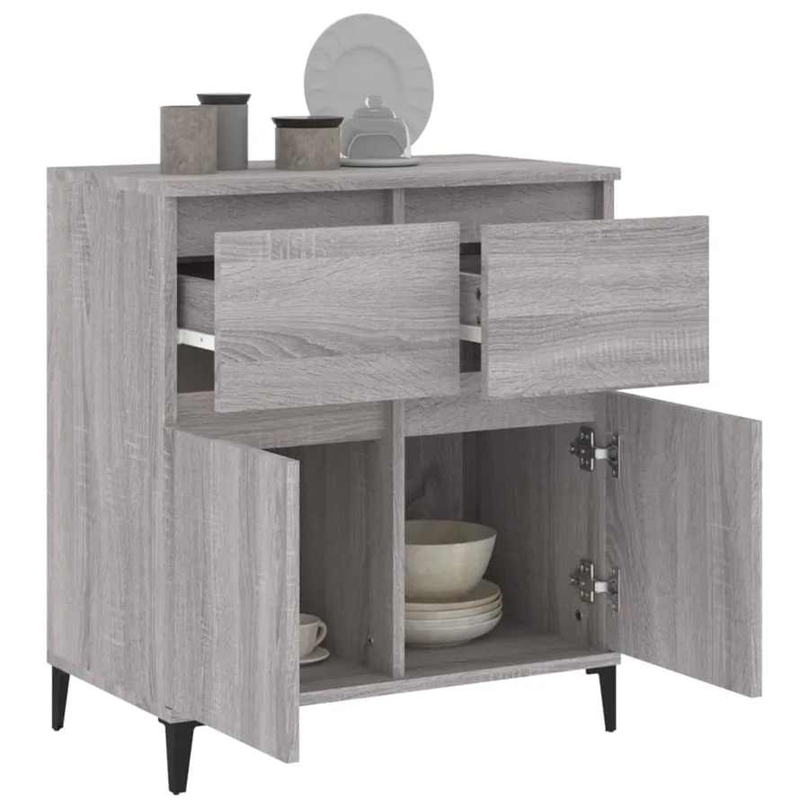 Buffet Sonoma gris 60x35x70 cm Bois d'ingénierie - 5