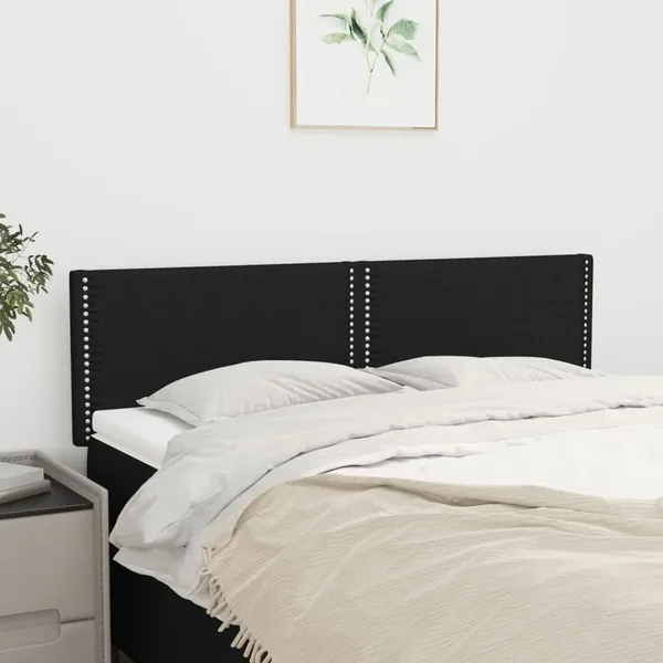 Têtes de lit Noir 144 x 5 x 78/88 cm Tissu