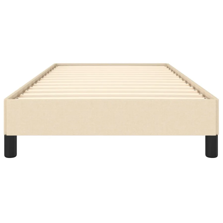 Cadre de lit sans matelas crème 80x200 cm tissu - 5