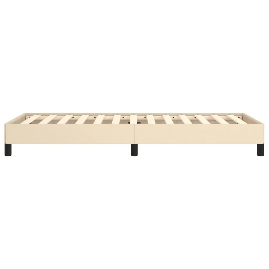 Cadre de lit sans matelas crème 80x200 cm tissu - 6