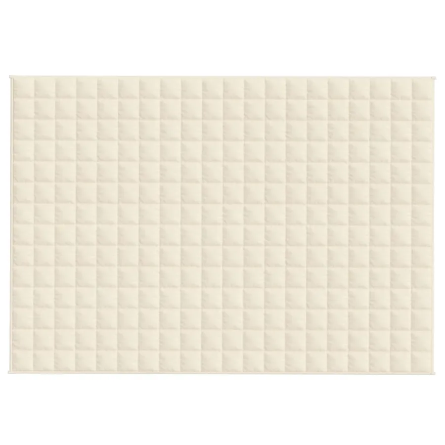 Couverture lestée Crème clair 137x200 cm 6 kg Tissu - 3