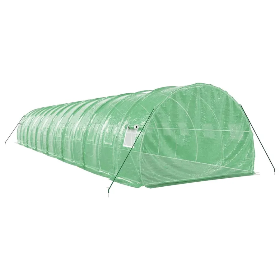 Serre avec cadre en acier vert 42 m² 14x3x2 m - 6