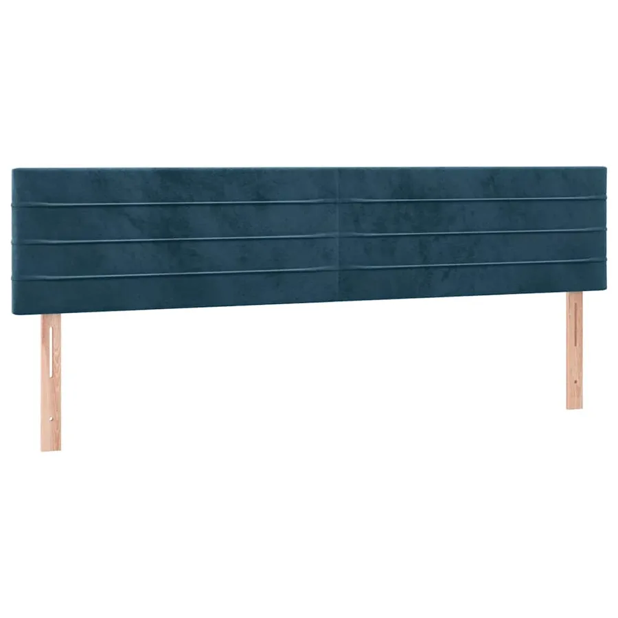 Sommier à lattes de lit et matelas Bleu foncé 200x200cm Velours - 6