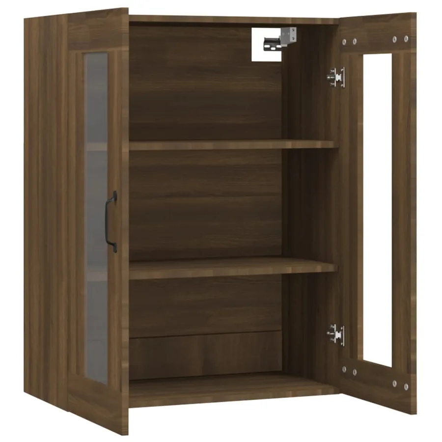 Armoire murale suspendue Chêne marron 69,5x34x90 cm - 5