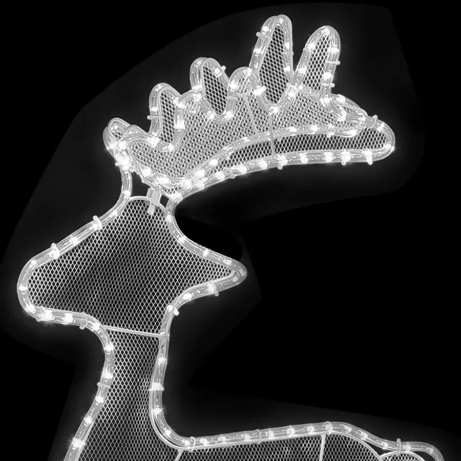 Décoration de Noël de renne avec maille 306 LED 60x24x89 cm - 5