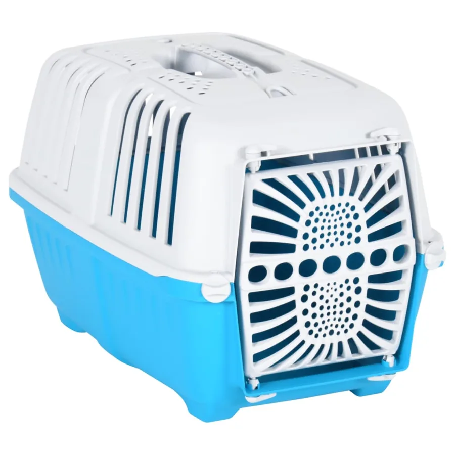 Transporteur pour animaux de compagnie blanc et bleu PP - 2
