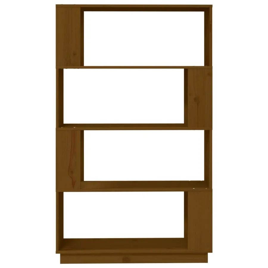 Bibliothèque/Cloison Marron miel 80x25x132 cm Bois massif - 5
