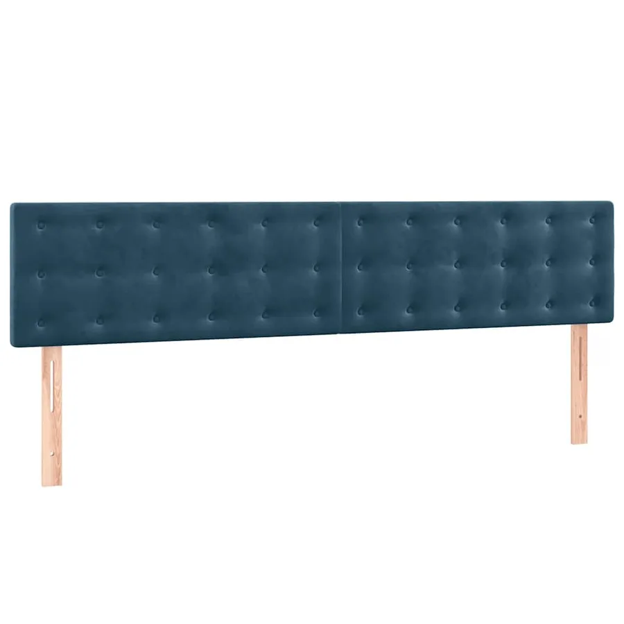 Sommier à lattes de lit et matelas Bleu foncé 200x200cm Velours - 6