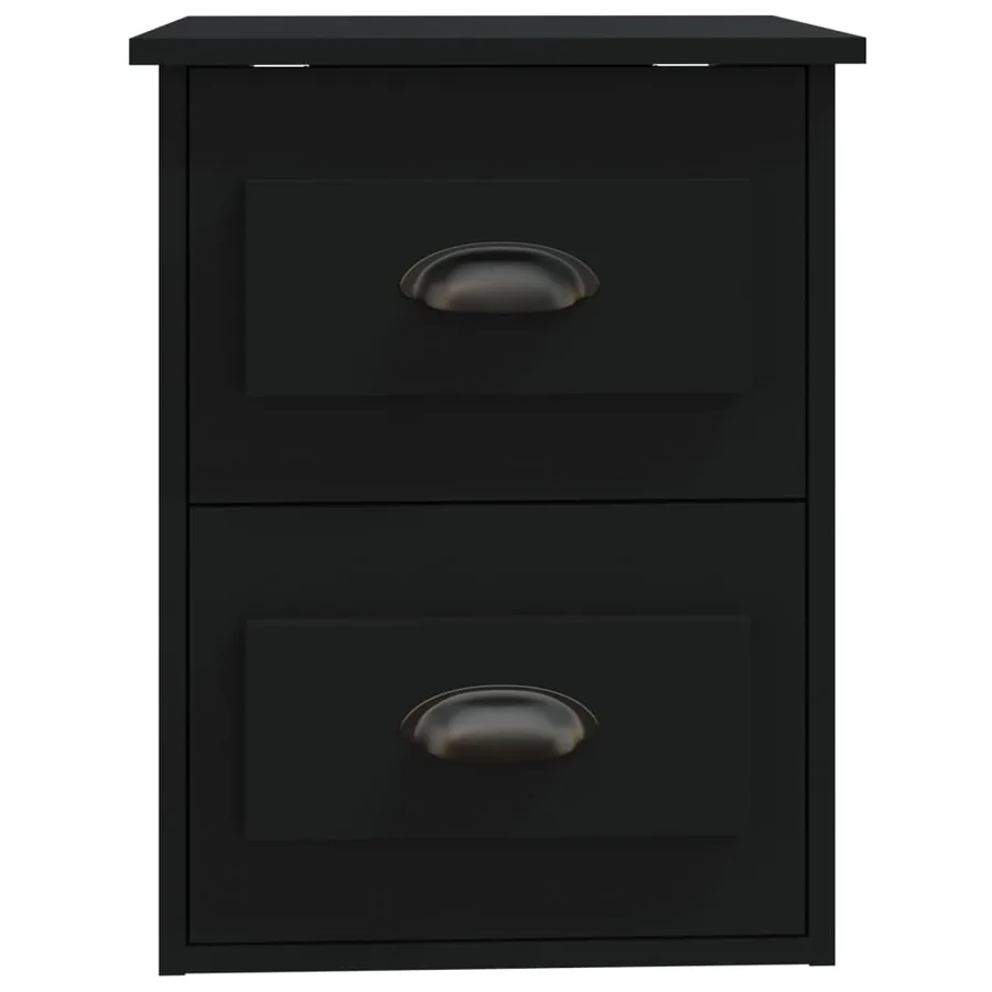 Table de chevet murale noir 41,5x36x53 cm - 7