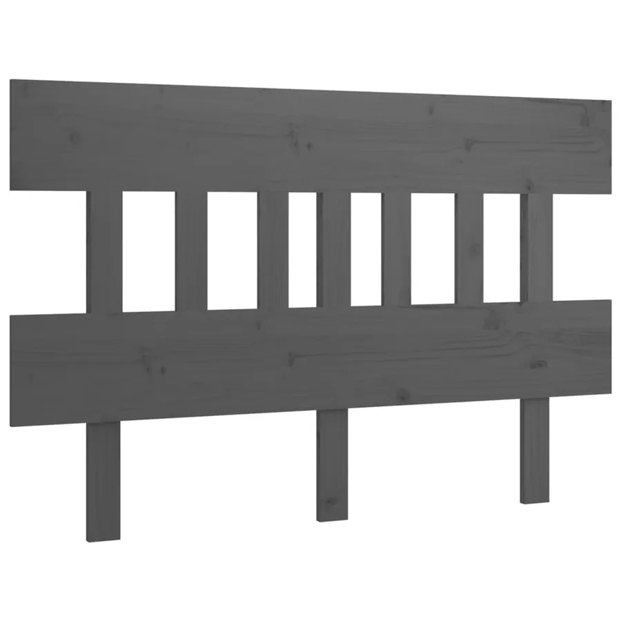 Tête de lit Gris 203,5x3x81 cm Bois massif de pin - 2