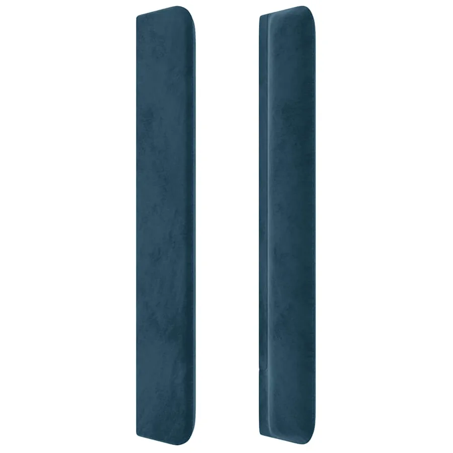 Tête de lit avec oreilles Bleu foncé 103x16x118/128 cm Velours - 4