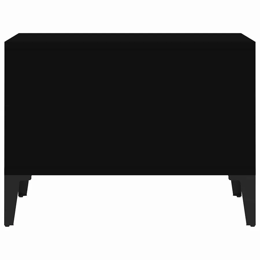 Table basse Noir 60x50x36,5 cm Bois d'ingénierie - 6