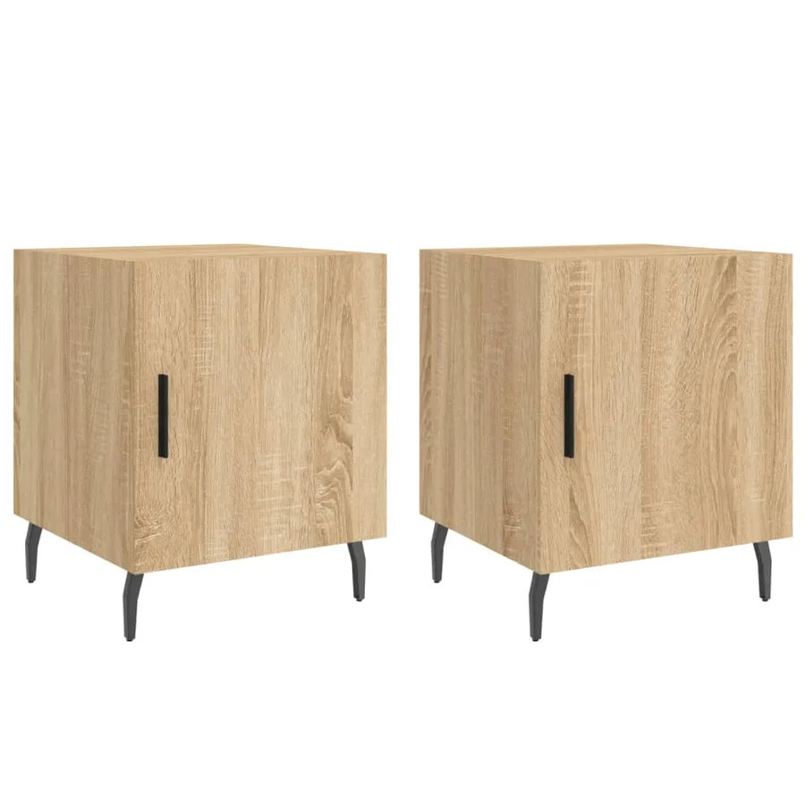 Tables de chevet 2 pcs chêne sonoma 40x40x50 cm bois ingénierie - 2