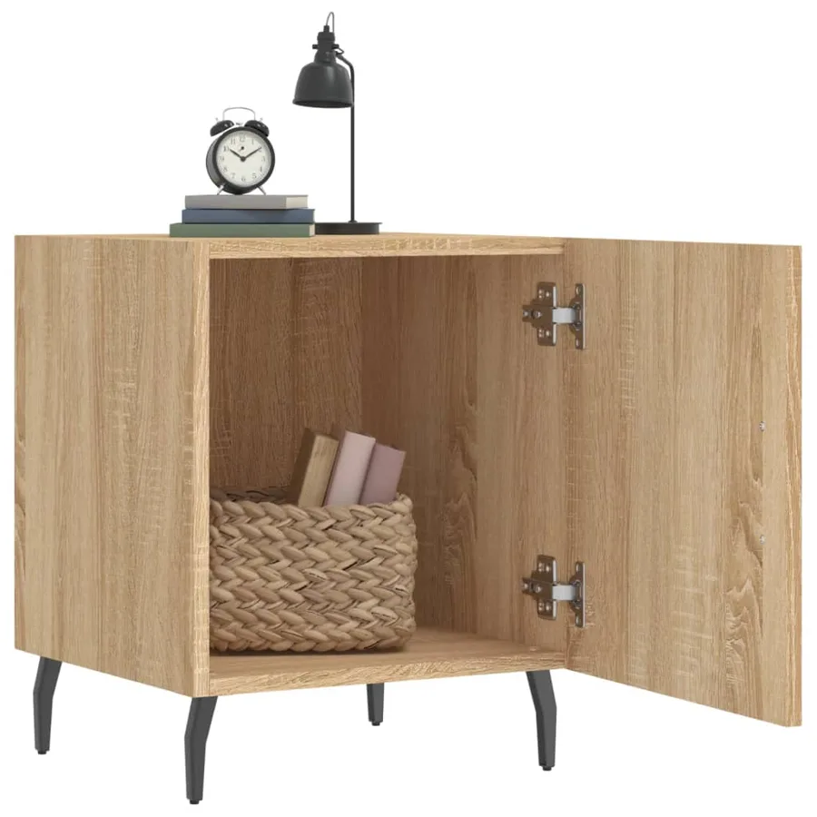 Tables de chevet 2 pcs chêne sonoma 40x40x50 cm bois ingénierie - 3