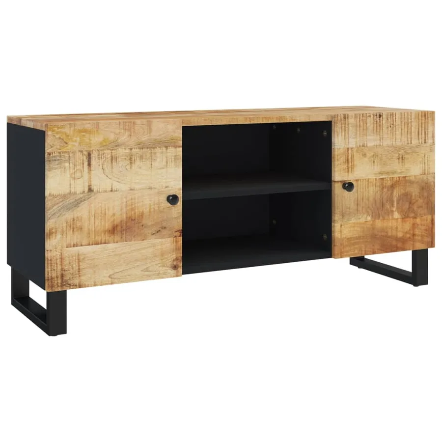 Meuble TV 105x33x46 cm Bois massif de manguier - 2